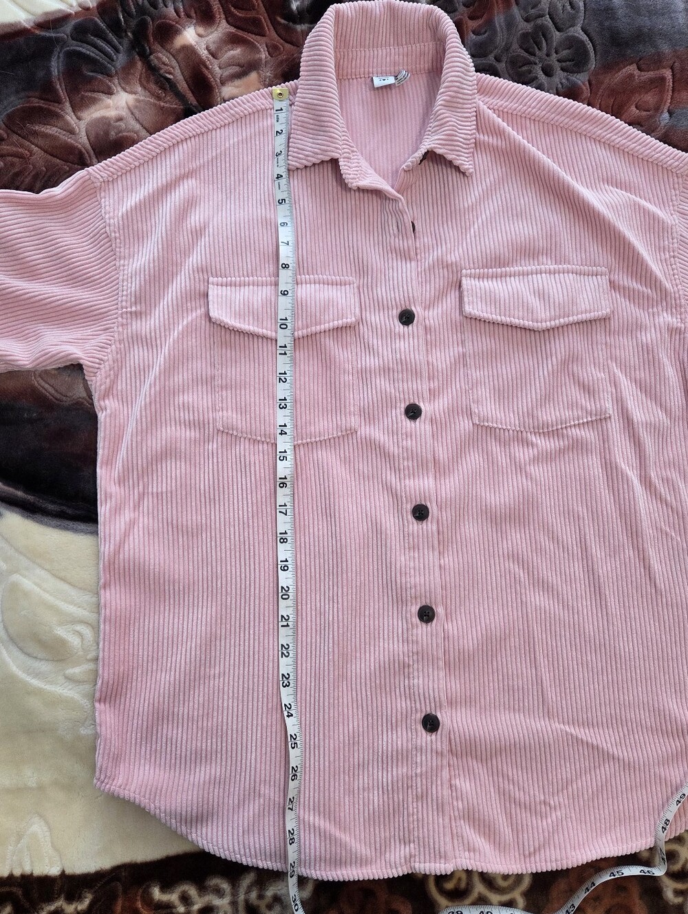 Twik Simons Pink Corduroy Oversized Shacket Jacket Size Small - Picture 12 of 12